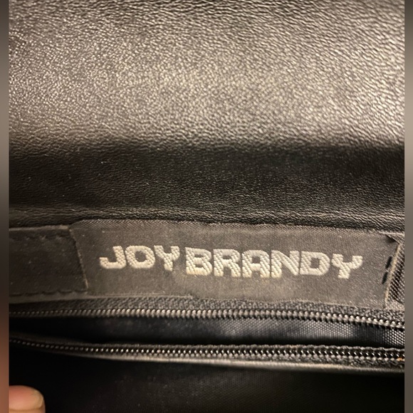 Joy Brandy Exotic Crocodile Patent Leather Satchel Clutch Goldtone Handles small - Picture 9 of 9